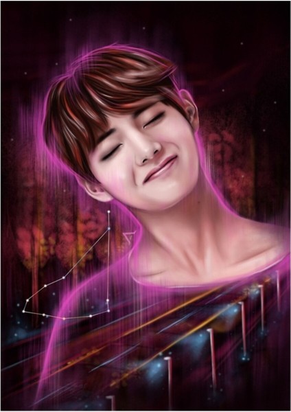 V | Bts Constellatıon Serisi Tablo Ahşap Poster Dekoratif KOD1278