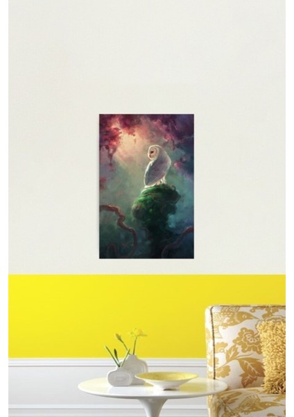 Peçeli Baykuş Tablo Ahşap Poster Dekoratif fiyatları