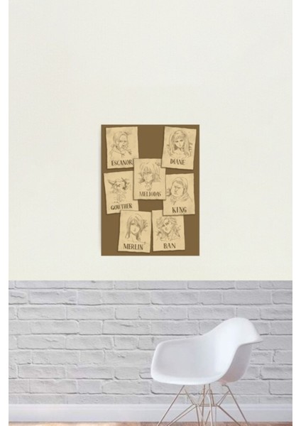 Yedi Ölümcül Aranıyor Tablo Ahşap Poster Dekoratif fiyatları