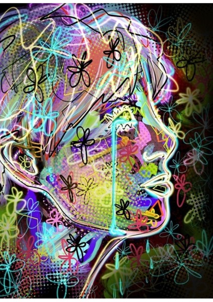 Bts Jungkook Neon Çiçekler Dijital Resim Tablo Ahşap Poster Dekoratif KOD411