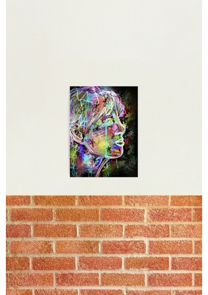 Bts Jungkook Neon Çiçekler Dijital Resim Tablo Ahşap Poster Dekoratif KOD411