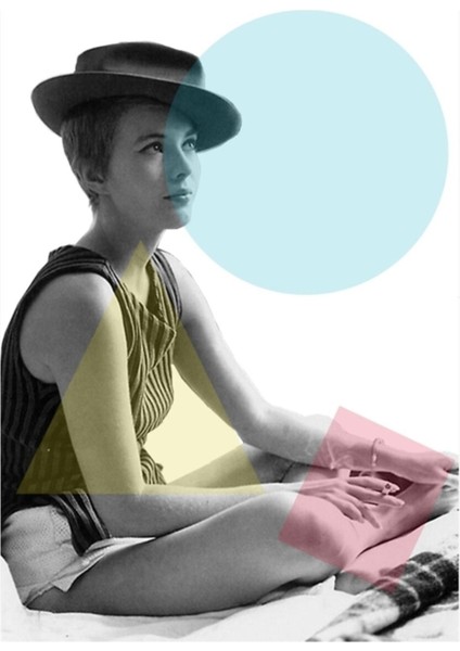Jean Seberg - Godard's 'breathless' Fransız Sineması Tablo Ahşap Poster Dekoratif