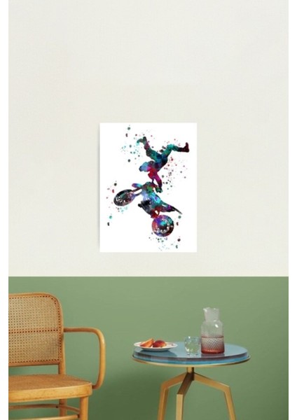 Motokros Arazi Motosikleti, Arazi Motosikleti, Spor Bisikleti, Motokros, Binici Tablo Ahşap Poster fiyatları