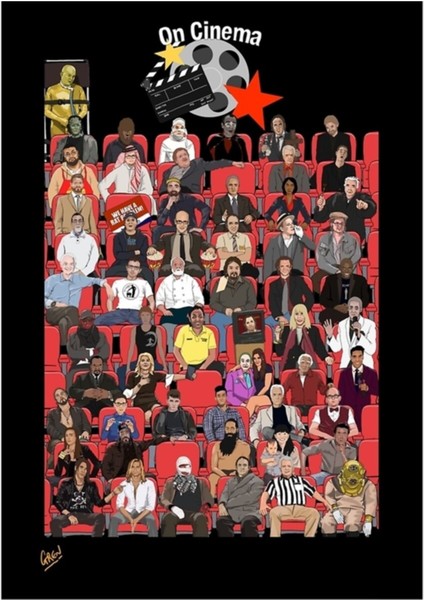 On Cinema At The Cinema All Characters Artwork Tablo Ahşap Poster Dekoratif