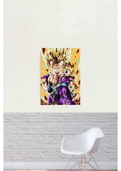 Gohan Super Saiyan 2 Tablo Ahşap Poster Dekoratif