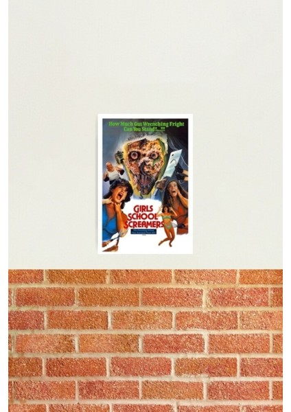 Kız Okul Çığlıkları Tablo Ahşap Poster Dekoratif