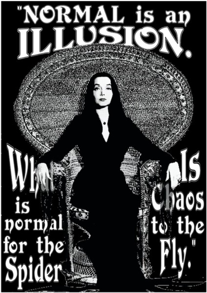 Morticia Addams-Normal Bir Yanılsamadır... Tablo Ahşap Poster Dekoratif