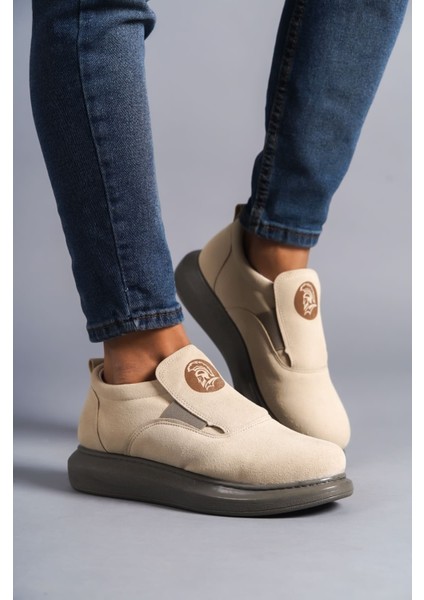 Hippo Bağcıksız Süet Erkek Günlük Sneaker Ayakkabı Gt Bej