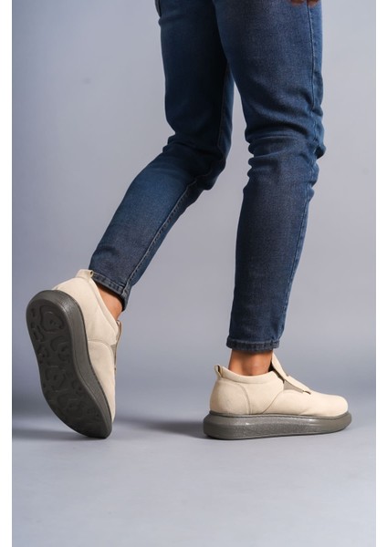 Hippo Bağcıksız Süet Erkek Günlük Sneaker Ayakkabı Gt Bej
