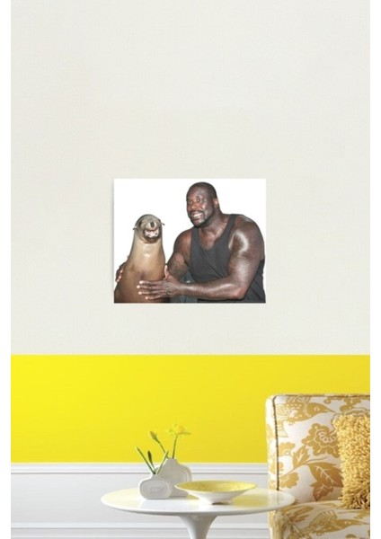 Shaq ve Deniz Aslanı Tablo Ahşap Poster Dekoratif fiyatları