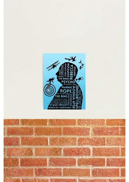 Hitchcock Tablo Ahşap Poster Dekoratif fiyatları