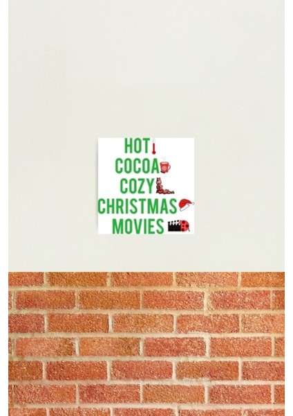 Sıcak Kakao Rahat Noel Filmleri Tablo Ahşap Poster Dekoratif