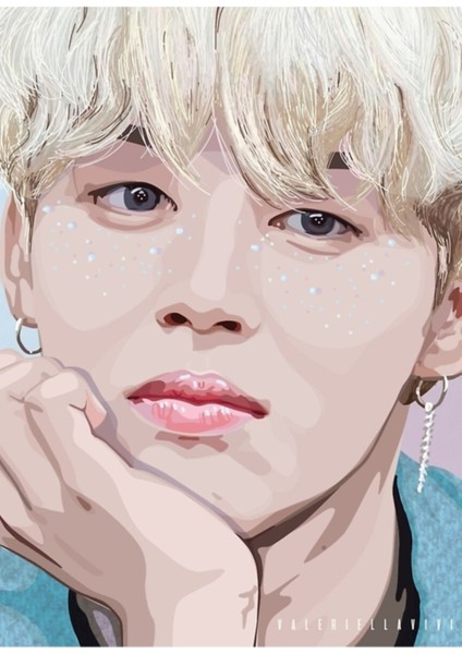 Hayal Kurmak - Bts Jimin Tablo Ahşap Poster Dekoratif KOD1805