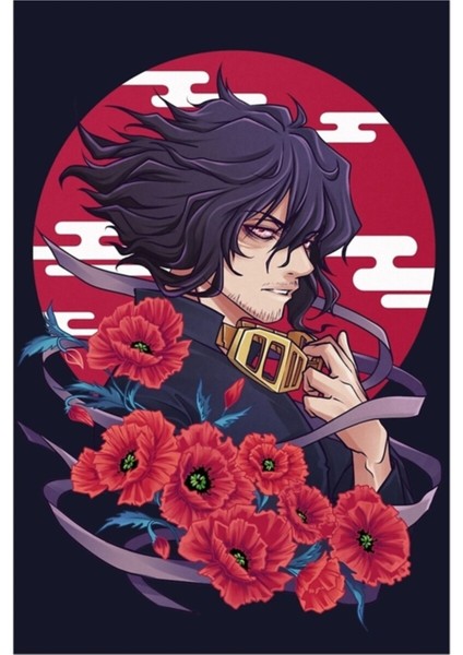 Haşhaş Tablo Ahşap Poster Dekoratif