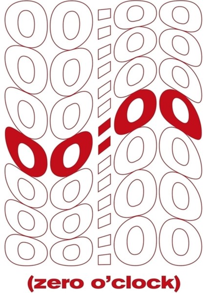 Saat Sıfır Tablo Ahşap Poster Dekoratif KOD4742