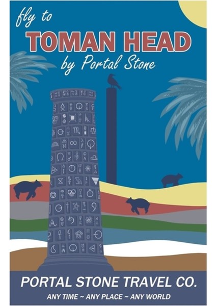 Portal Taştan Seyahat Tablo Ahşap Poster Dekoratif