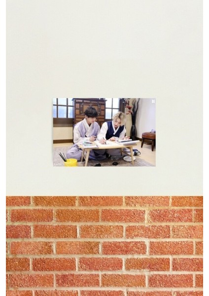 Vkook Run Bts Tablo Ahşap Poster Dekoratif KOD4117