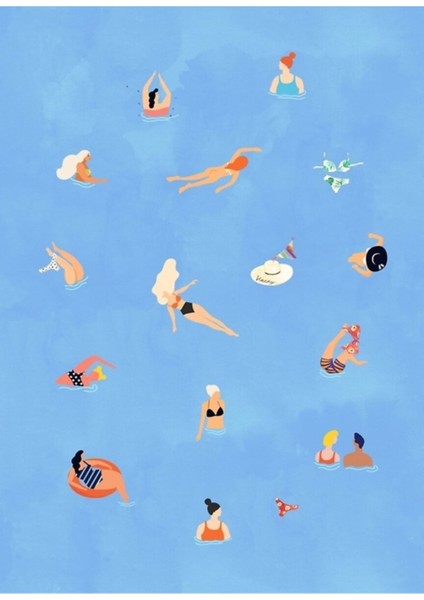 Yaz Hafta Sonu #resim #illüstrasyon Tablo Ahşap Poster Dekoratif