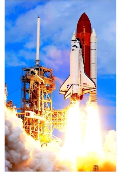 Uzay Mekiği Keşfi STS-120 Tablo Ahşap Poster Dekoratif