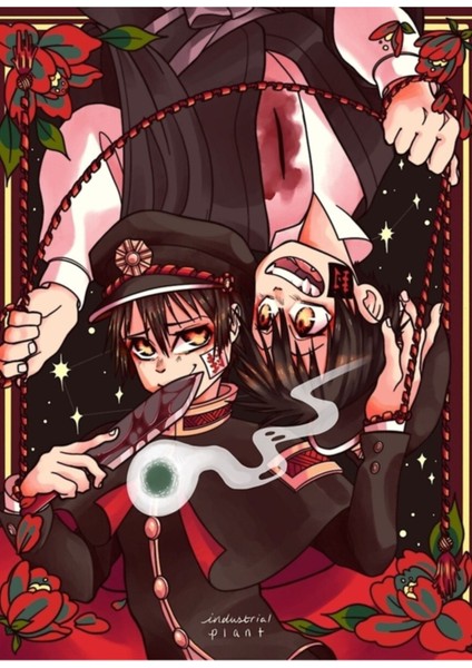 Hanako-Kun ve Tsukasa Tablo Ahşap Poster Dekoratif