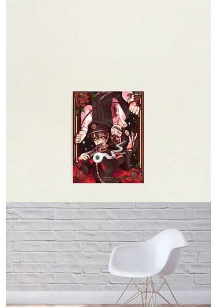 Hanako-Kun ve Tsukasa Tablo Ahşap Poster Dekoratif