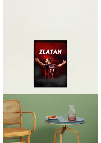 Zlatan Ibrahimovic (Ac Milan) Tablo Ahşap Poster Dekoratif fiyatları