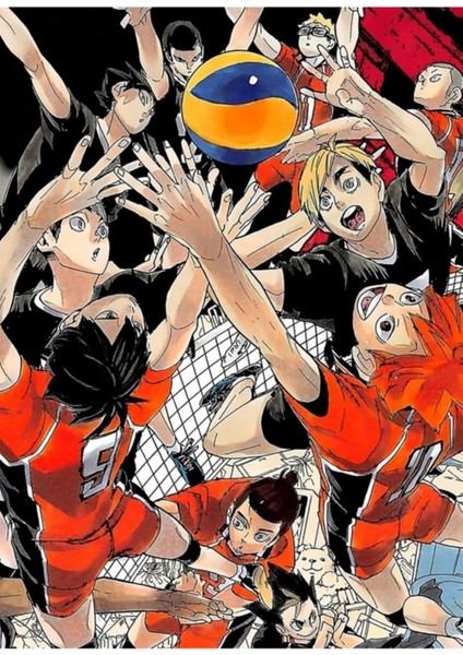 Haikyuu Karasuno Tablo Ahşap Poster Dekoratif