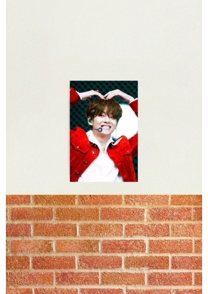 Bts V Kim Taehyung'un Fotokopisi Tablo Ahşap Poster Dekoratif KOD855