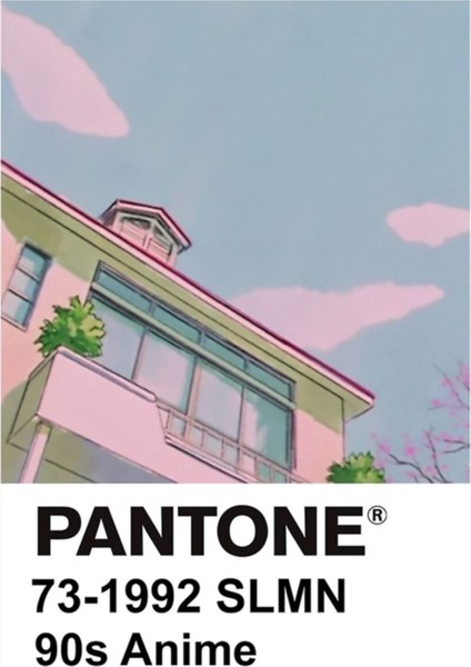 Pantone 90'lar Anime Tablo Ahşap Poster Dekoratif