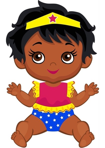 Afro-Amerikan Harika Kadın Bebek. Ahşap Poster Dekoratif