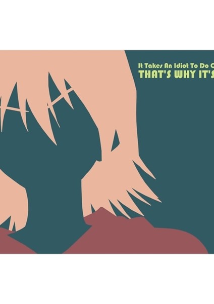 Haruko Haruhara Minimalist 2 Tablo Ahşap Poster Dekoratif