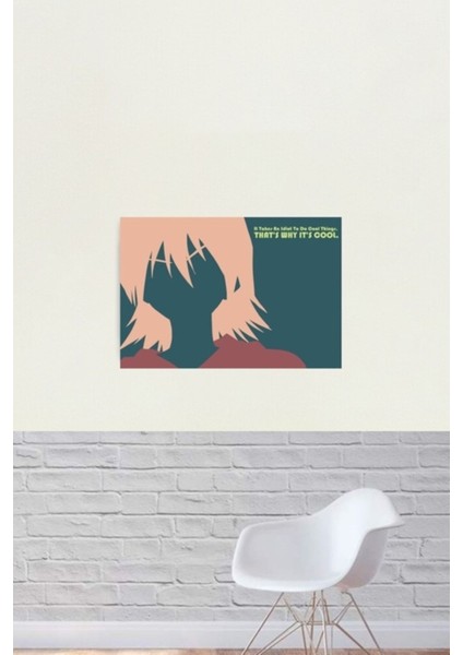 Haruko Haruhara Minimalist 2 Tablo Ahşap Poster Dekoratif