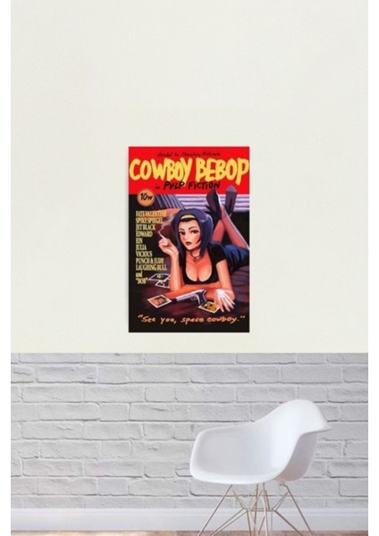 Kovboy Bebop Tablo Ahşap Poster Dekoratif
