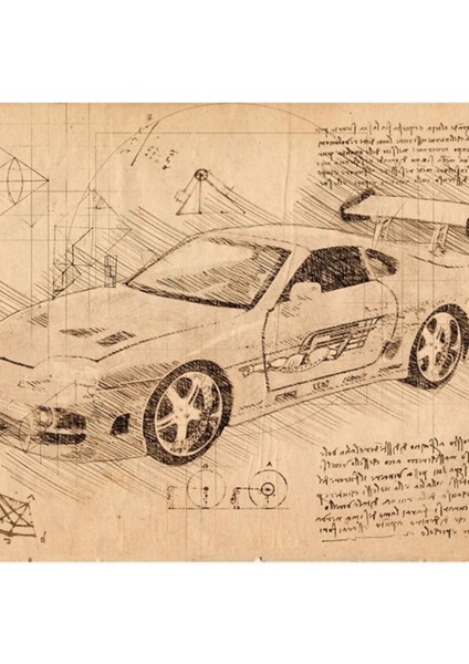 Toyota Supra Turbo Hızlı ve Öfkeli Sokak Yarışı Arabası Tablo Ahşap Poster Dekoratif