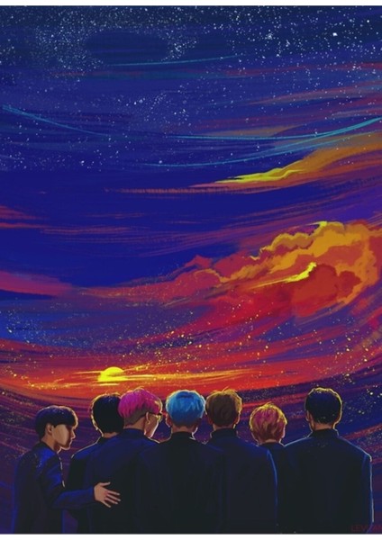 Bts Tablo Ahşap Poster Dekoratif KOD5911