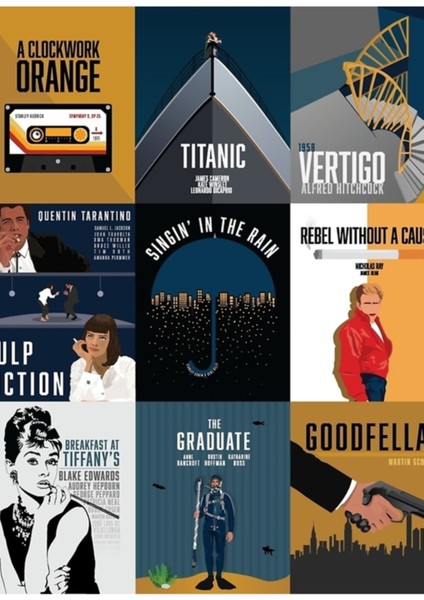 Classic Cinema Films Ist Art Tablo Ahşap Poster Dekoratif