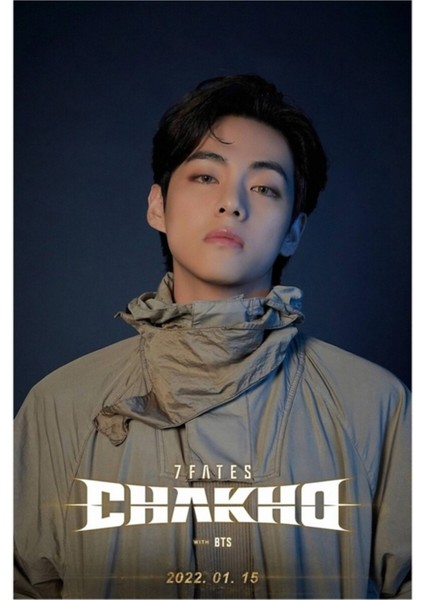 Bts Taehyung (V) 7 Kader Chakho Tablo Ahşap Poster Dekoratif KOD971