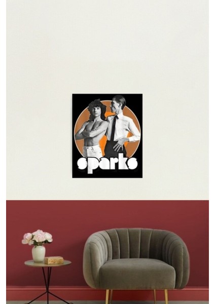 Retro Sparks Band - Sparks-Band Komik Synths Tablo Ahşap Poster Dekoratif fiyatları