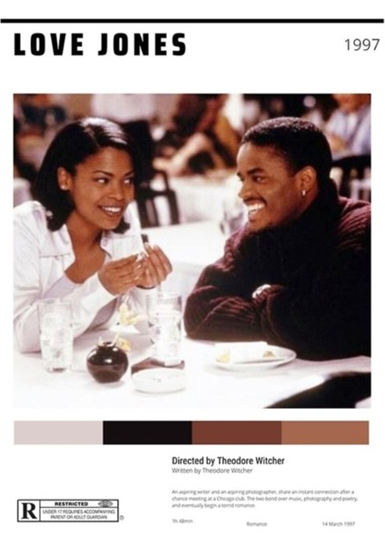 Love Jones Minimal Film Posteri Tablo Ahşap Poster Dekoratif