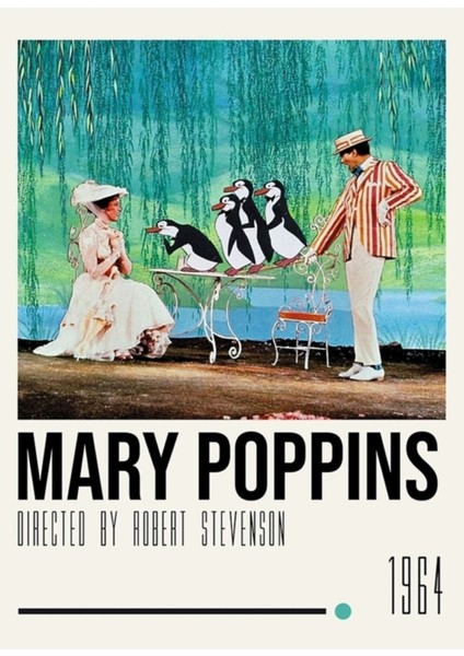 Mary Poppins Sanat Filmi Poster Tablo Ahşap Poster Dekoratif