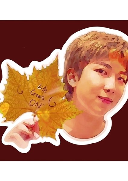 Hayat Devam Ediyor Rm Sonbahar Yaprağı Tablo Ahşap Poster Dekoratif KOD549