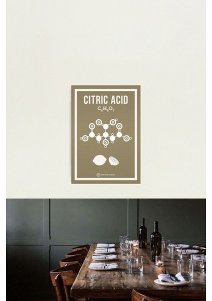Sitrik Asit Tablo Ahşap Poster Dekoratif fiyatları