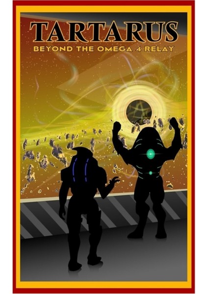 Mass Effect Tartarus Seyahat Posteri Fan Art Tablo Ahşap Poster Dekoratif