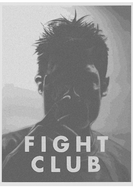 Tyler Durden Fight Club Movie Fanart Tablo Ahşap Poster Dekoratif
