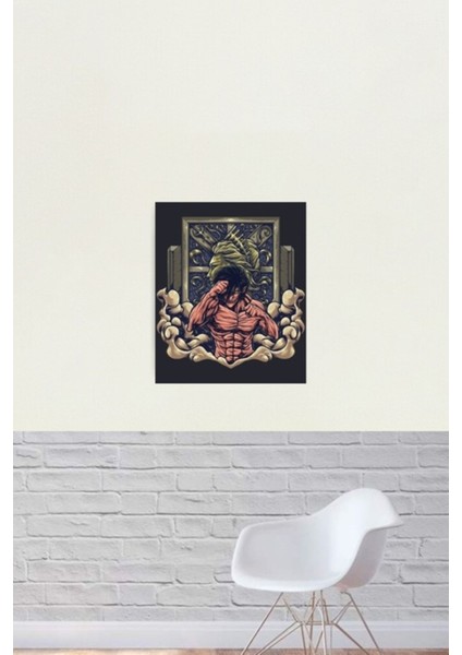 Eren Attack Titan Tablo Ahşap Poster Dekoratif