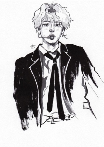 Bts - Jımın (Mürekkep) Tablo Ahşap Poster Dekoratif KOD2116