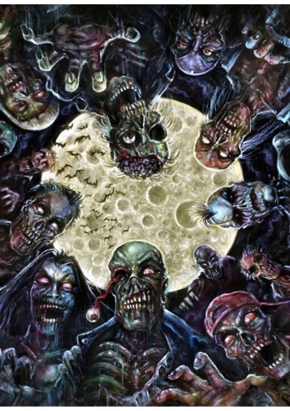 Zombi Saldırısı (Zombi Sürüsü) Tablo Ahşap Poster Dekoratif