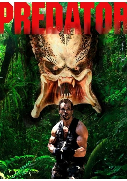 Predator Tablo Ahşap Poster Dekoratif