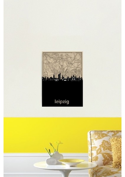 Leipzig Manzarası Tablo Ahşap Poster Dekoratif fiyatları