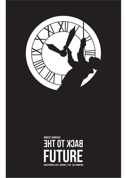 Geleceğe Dönüş - Doc Brown ve Saat Kulesi Tablo Ahşap Poster Dekoratif